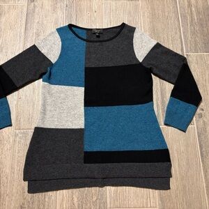 Charter Club Cashmere Sweater in Blue and Gray